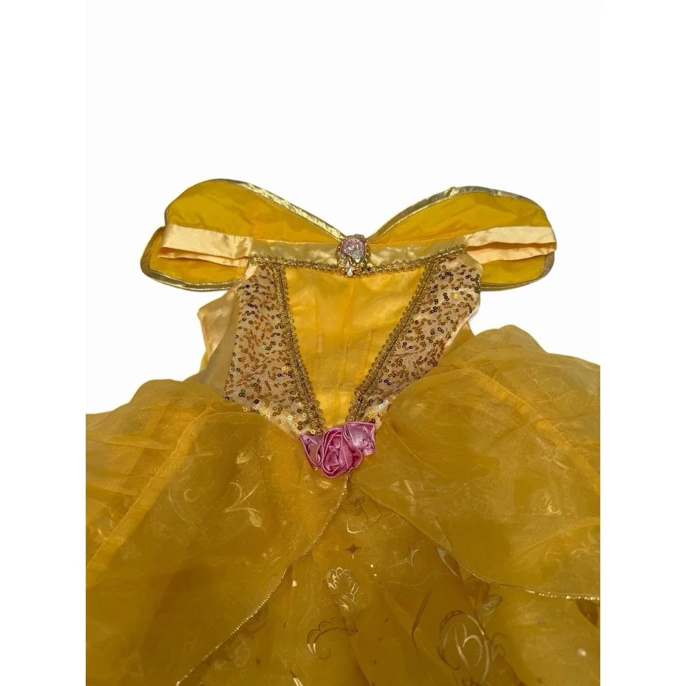 Disney Store Beauty And The Beast Belle Costume Girls Dress Up Halloween 9/10